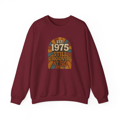 Vintage 1975 Crewneck Sweatshirt, Birthday Gift, Milestone Celebration, Cozy Style, Retro Sweatshirt