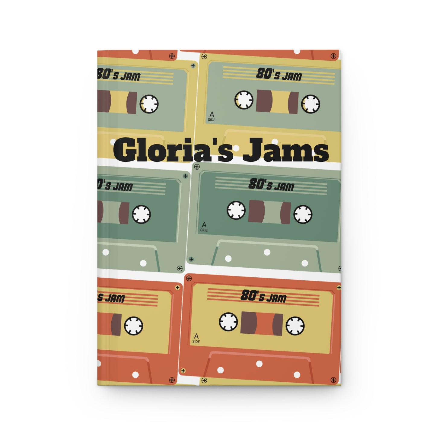 Personalize Hardcover Journal Matte - 80s Cassette 90s Design