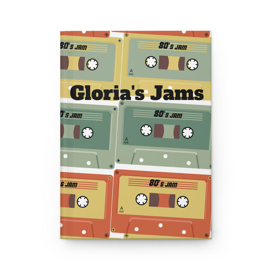 Personalize Hardcover Journal Matte - 80s Cassette 90s Design