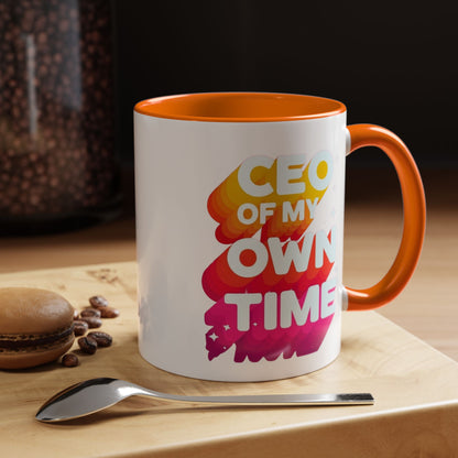 Personalize CEO of My Own Time Coffee Mug | Inspirational Accent Mug | Unique Gift for Entrepreneurs, Graduations, or Motivational Breaks, [...]