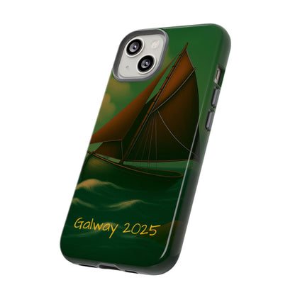 Personalize Galway Hooker Phone Case, Nautical Phone Cover, Tough Cases for Adventurers, Boating Accessories, Gift Sailboat