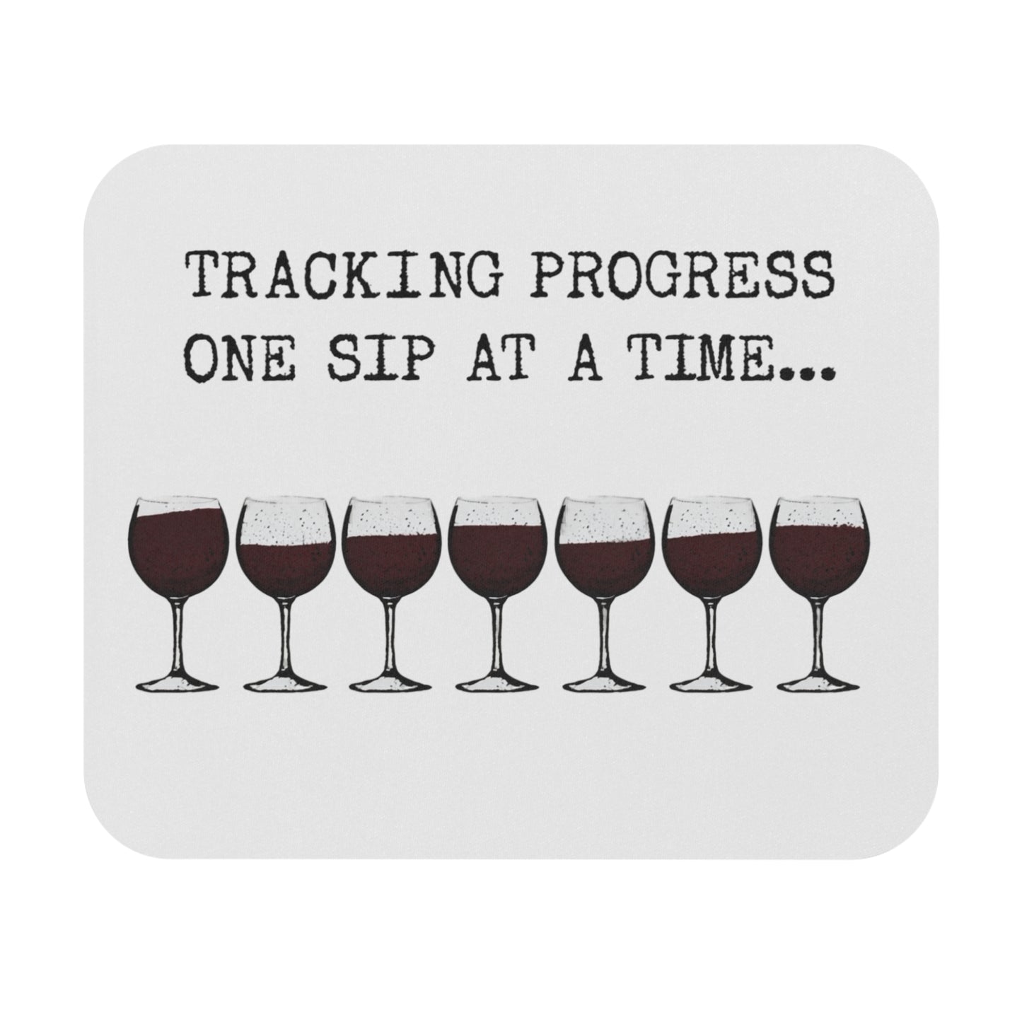 Rectangle Mouse Pad Wine Tracker - Track Your Progress One Sip at a Time