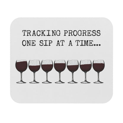 Rectangle Mouse Pad Wine Tracker - Track Your Progress One Sip at a Time