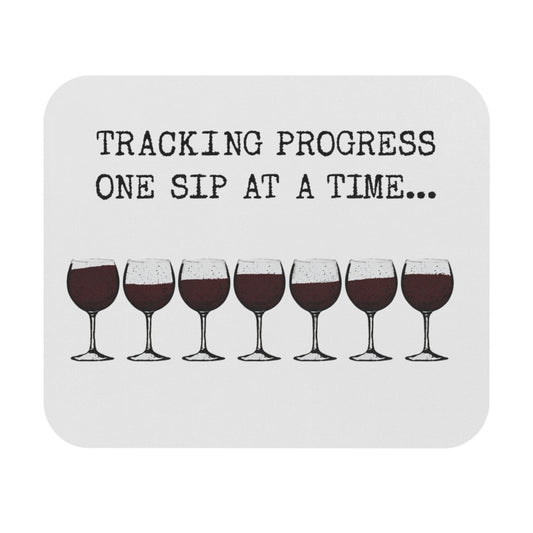 Rectangle Mouse Pad Wine Tracker - Track Your Progress One Sip at a Time