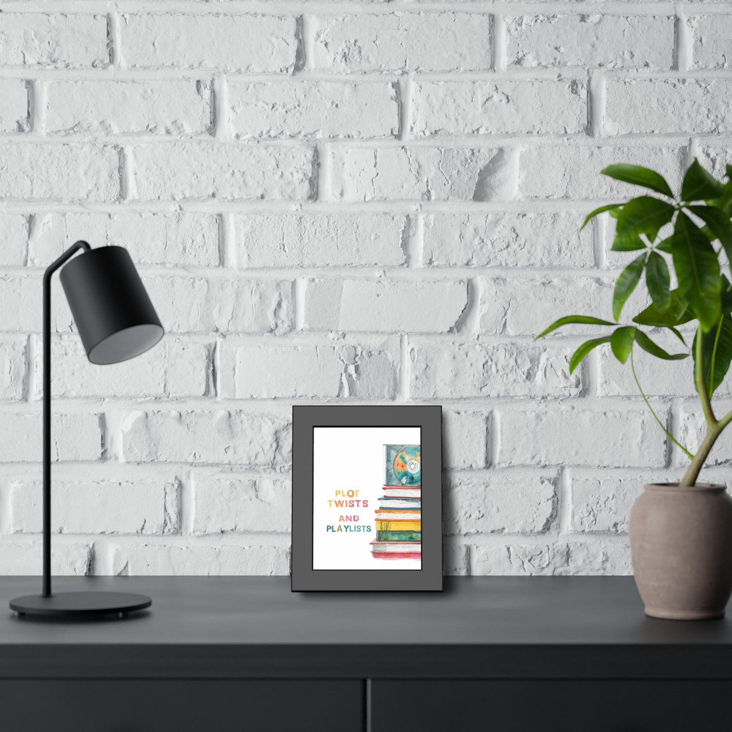 Literary Art Print, Book Lover Gift, Home Decor, Music Enthusiast Art, Playlists Wall Art, Cozy Reading Nook Decor