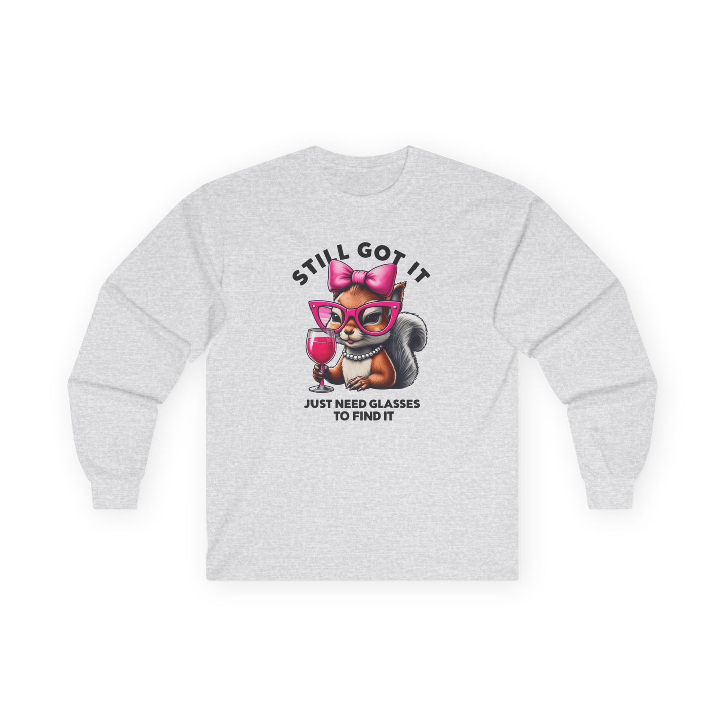 Funny Squirrel Glasses Unisex Long Sleeve Tee