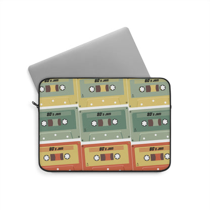 Fun 80s 90s Cassette Laptop Sleeve - Unique Tech Accessory, Gift for Geeks, Midlife Crisis Humor, Computer Case for Home, Office
