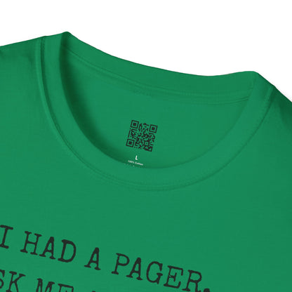 Vintage Pager Nostalgia T-Shirt 90s Style T-Shirt - Unisex, Fun Nostalgic Gift, Unisex Casual Wear, Perfect for Birthdays and Retro Parties