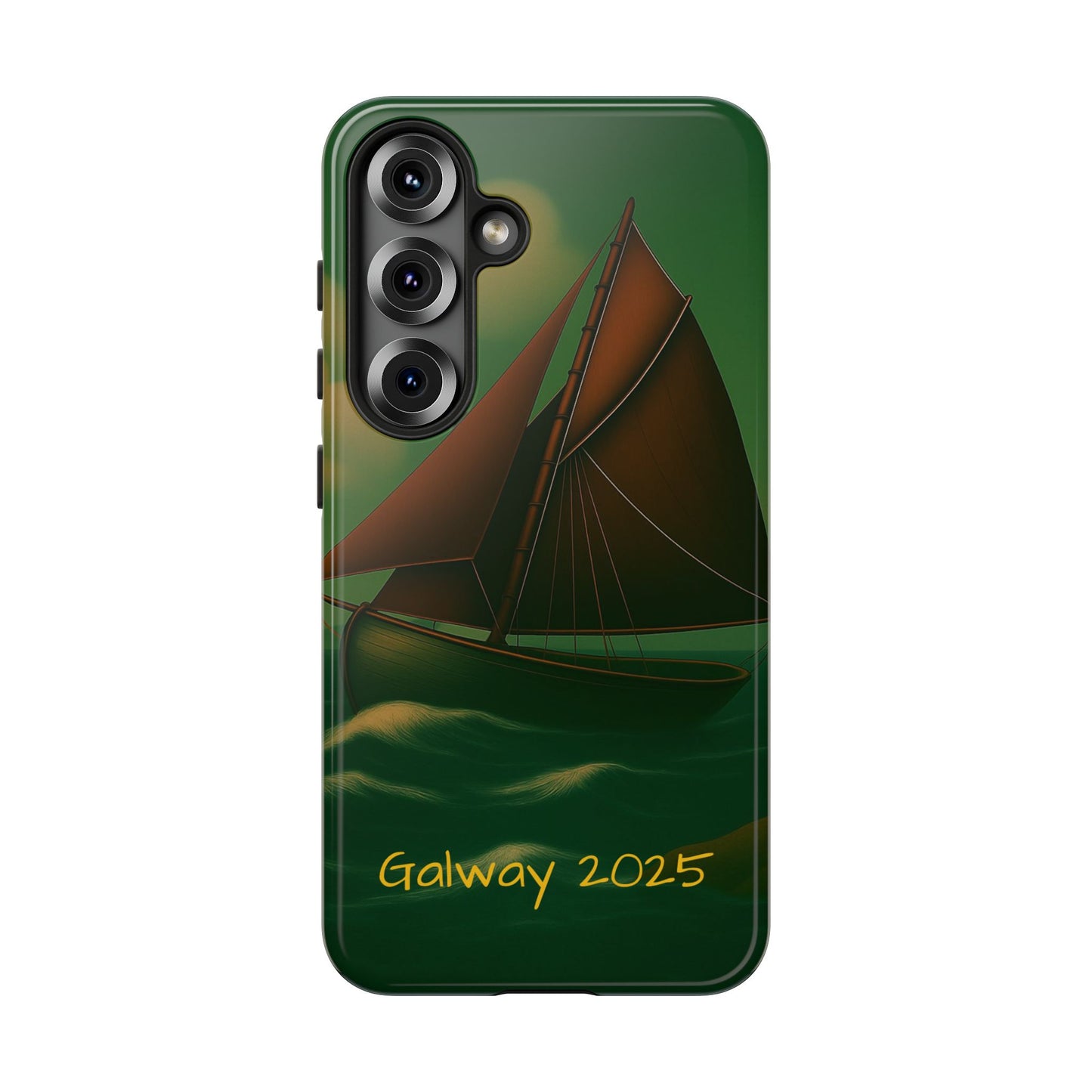 Personalize Galway Hooker Phone Case, Nautical Phone Cover, Tough Cases for Adventurers, Boating Accessories, Gift Sailboat
