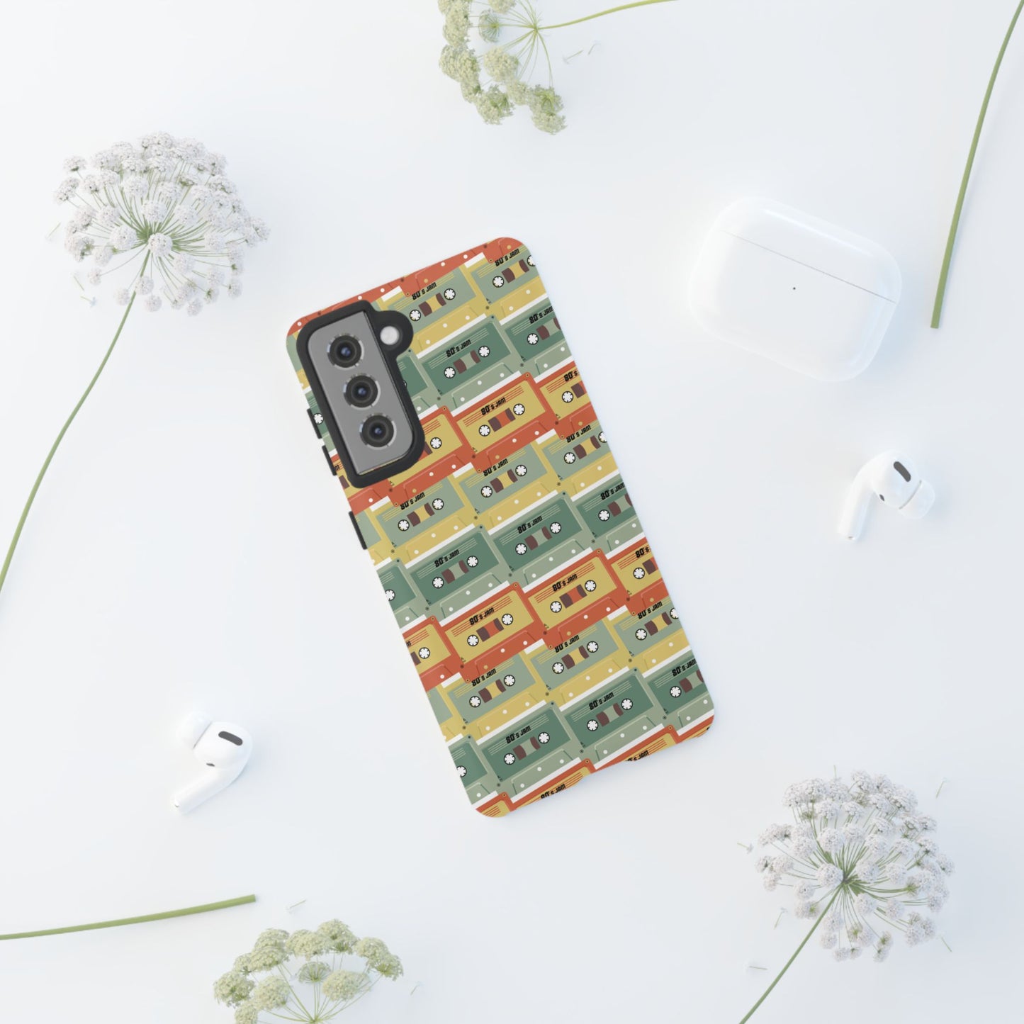 Retro Phone Case - 80s 90s Jam Cassette Tapes, Unique Gift for Music Lovers, Birthday Present, Vintage Style Phone Cover, Cassette Design