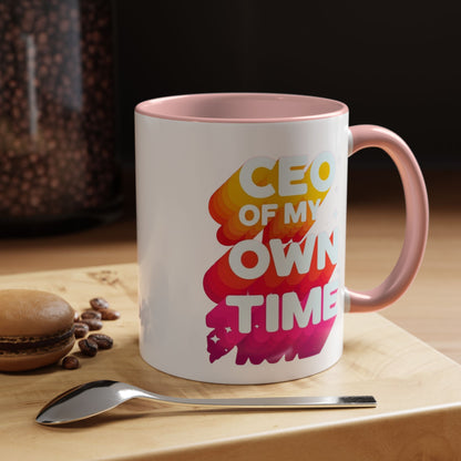 Personalize CEO of My Own Time Coffee Mug | Inspirational Accent Mug | Unique Gift for Entrepreneurs, Graduations, or Motivational Breaks, [...]