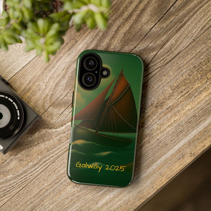 Personalize Galway Hooker Phone Case, Nautical Phone Cover, Tough Cases for Adventurers, Boating Accessories, Gift Sailboat