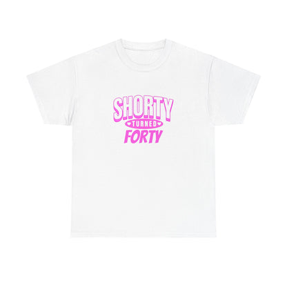 Personalized Shorty Forty Unisex Tee Unisex Birthday Celebration Tee - Shorty Turned Forty, Fun T-Shirt, Retro Gift, Milestone Birthday Apparel, Unique Party Wear