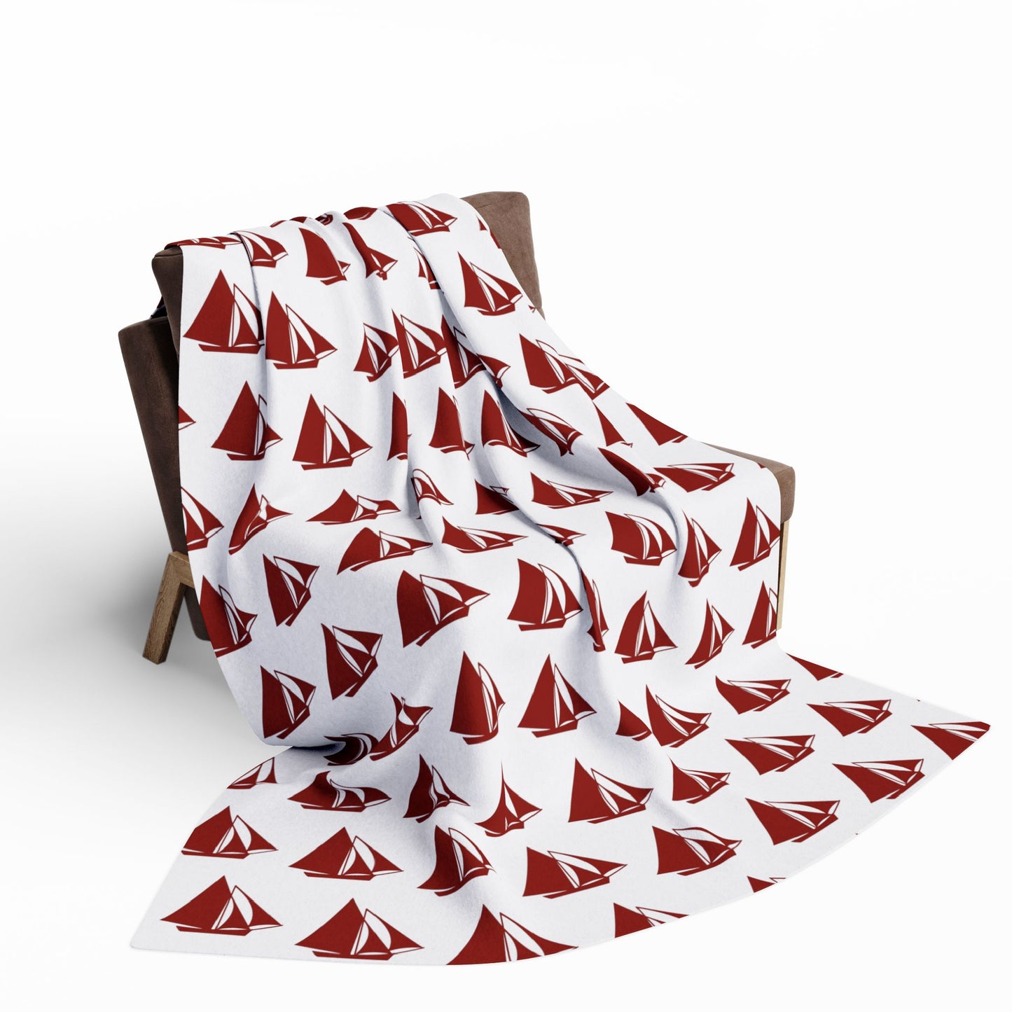 Fleece Blanket - Cozy Arctic Ocean Galway Hooker Design