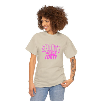 Personalized Shorty Forty Unisex Tee Unisex Birthday Celebration Tee - Shorty Turned Forty, Fun T-Shirt, Retro Gift, Milestone Birthday Apparel, Unique Party Wear
