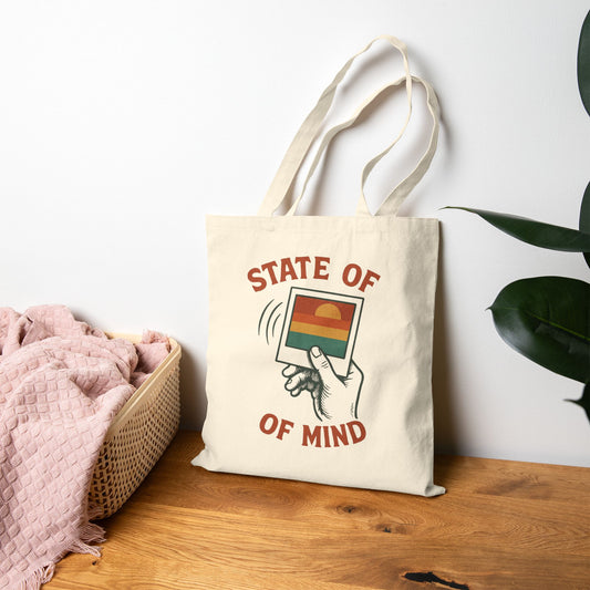 Personalize Cotton Canvas Tote Bag - Eco-Friendly, Stylish, Perfect for Daily Use, State of Mind Design, Unfiltered and Unfocused, Great for Gifting, Beach, and Shopping