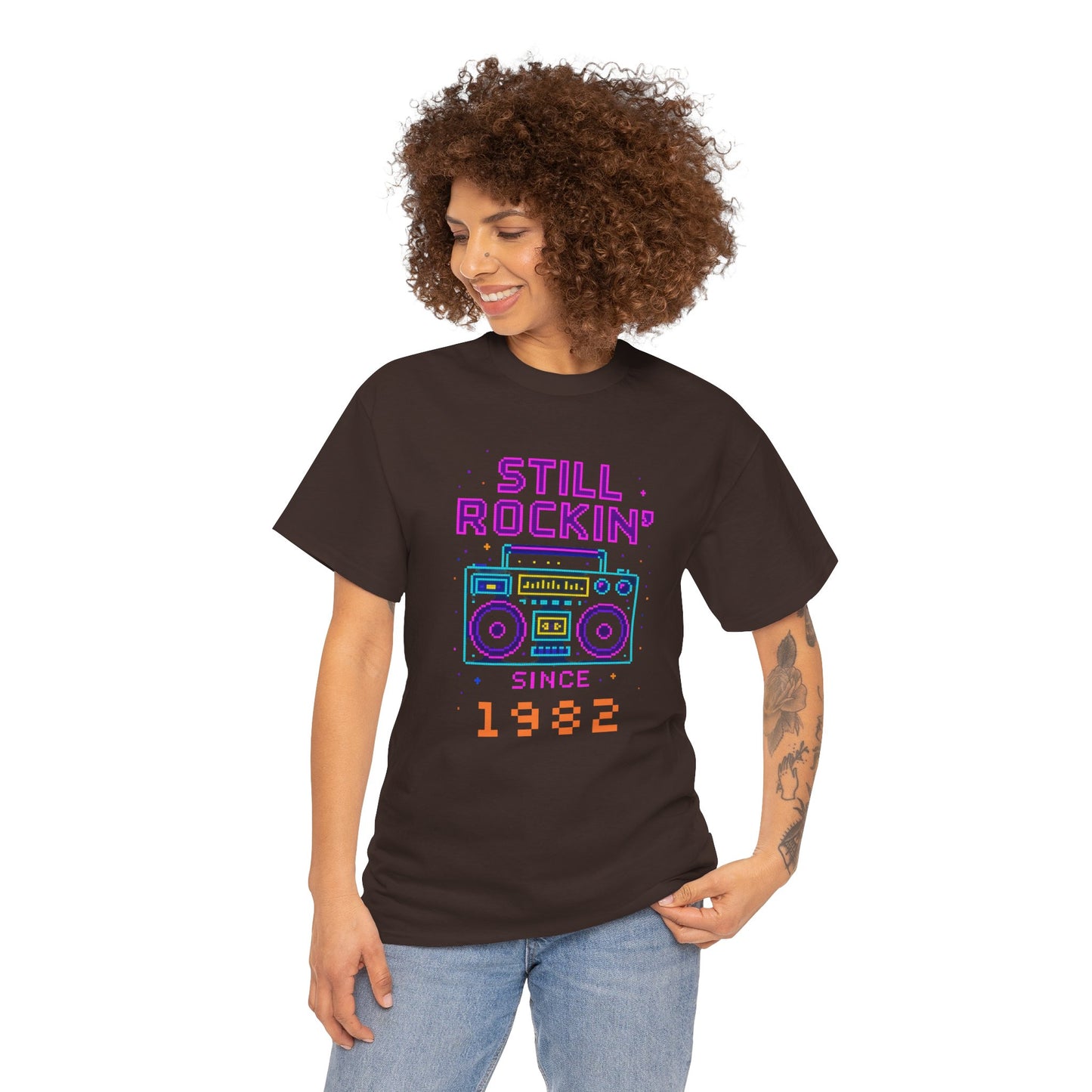 Personalized Birth Year Boombox Unisex Tee - Retro Nostalgia Personalized Shirt