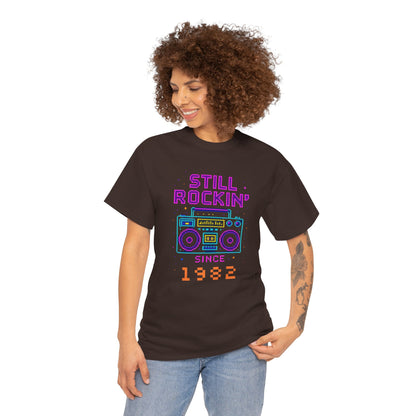 Personalized Birth Year Boombox Unisex Tee - Retro Nostalgia Personalized Shirt