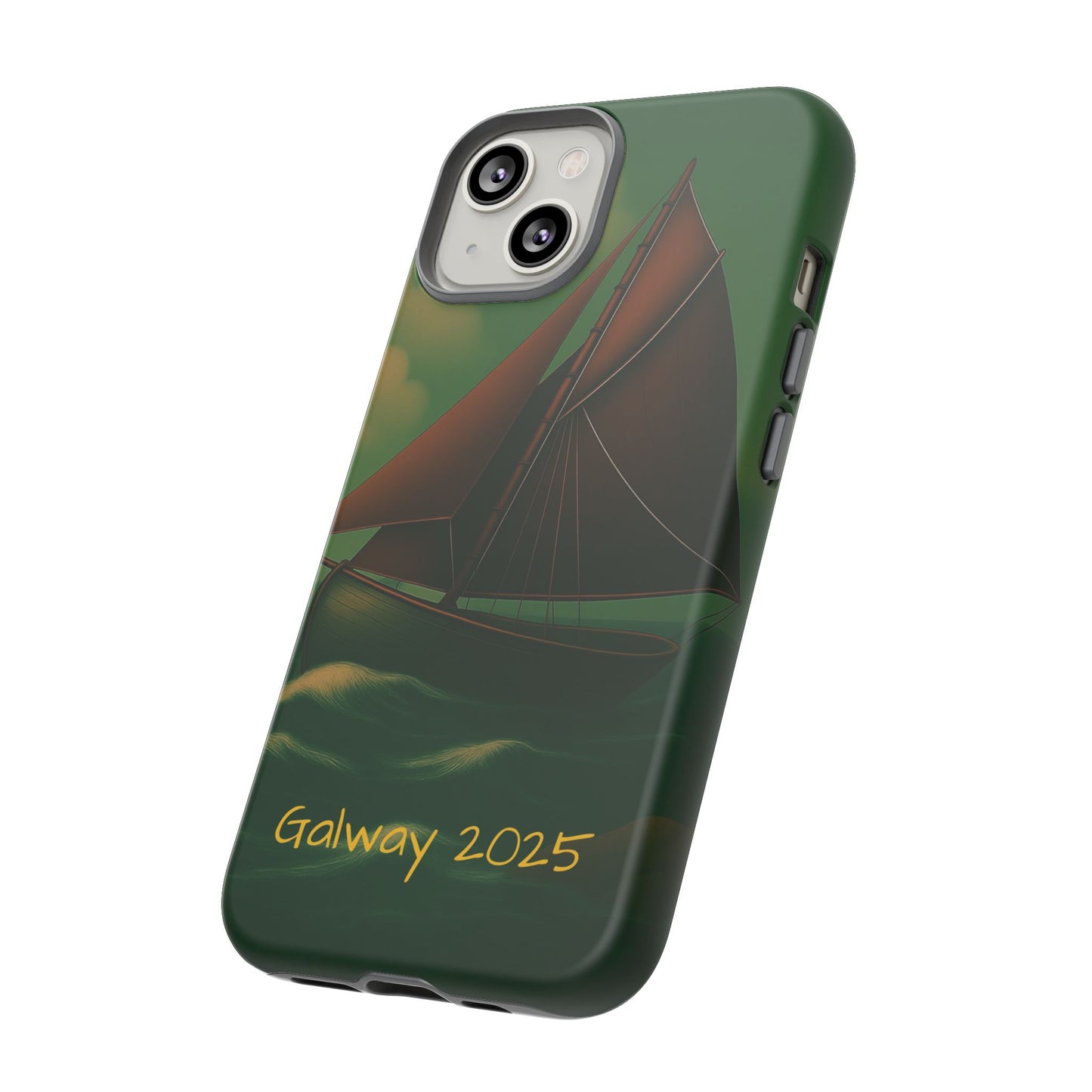 Personalize Galway Hooker Phone Case, Nautical Phone Cover, Tough Cases for Adventurers, Boating Accessories, Gift Sailboat