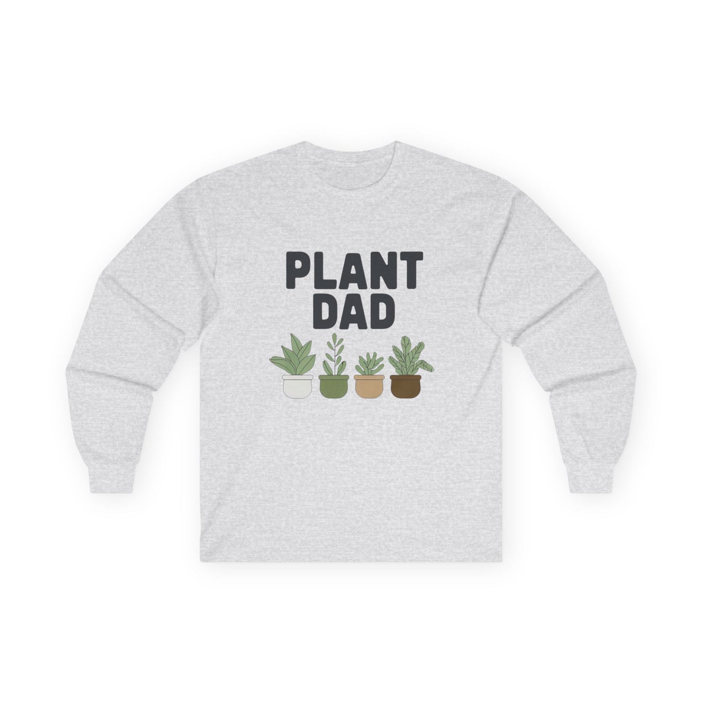 Personalize Plant Dad Long Sleeve Tee, Gift for Plant Lovers, Gardening Apparel, Unisex T-Shirt, Eco-Friendly Fashion, Birthday or Father's Day