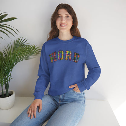 Colorful Word Sweatshirt, Cozy Graphic Pullover, Unisex Crewneck, Perfect for Casual Wear, Gift Idea for Friends, Back to School