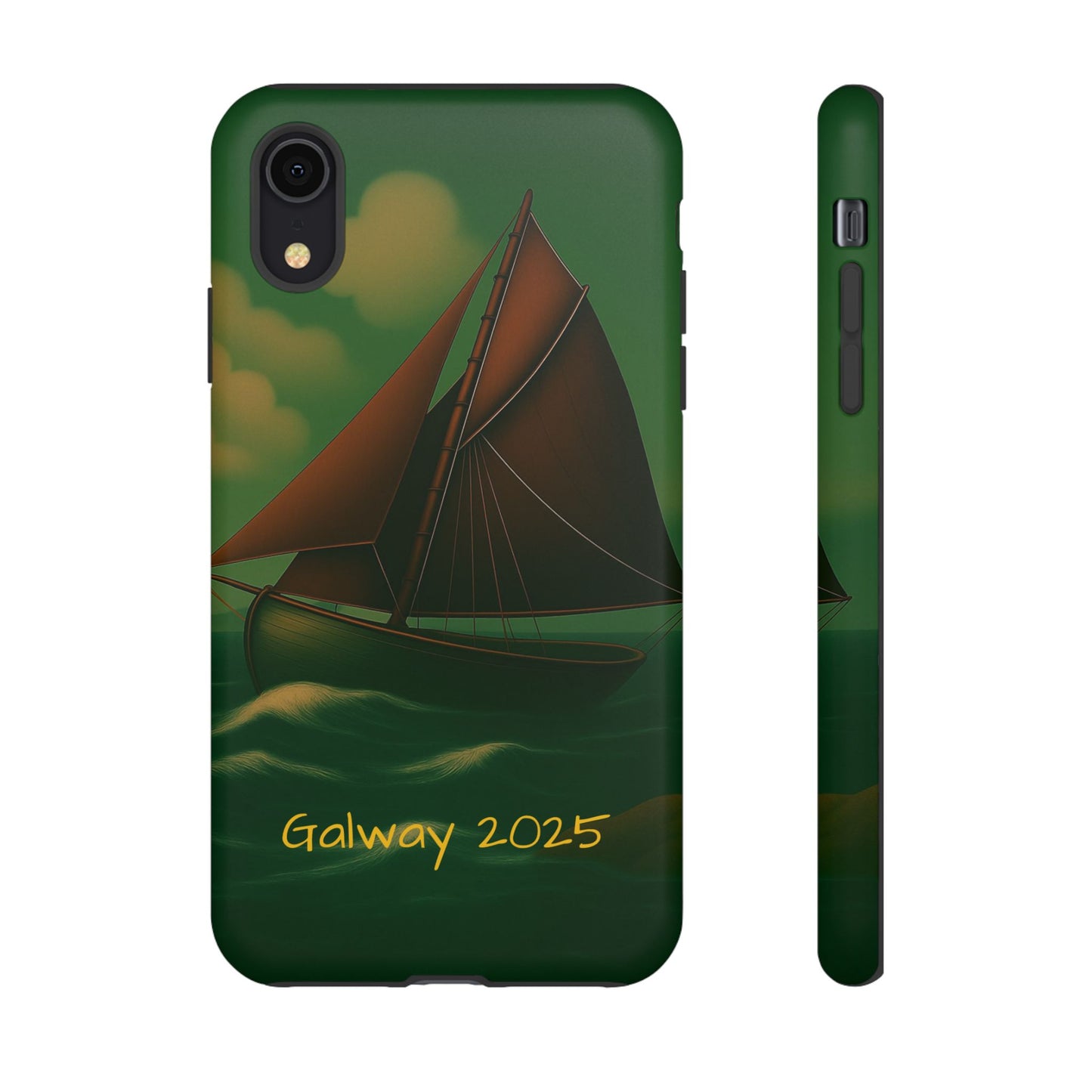 Personalize Galway Hooker Phone Case, Nautical Phone Cover, Tough Cases for Adventurers, Boating Accessories, Gift Sailboat