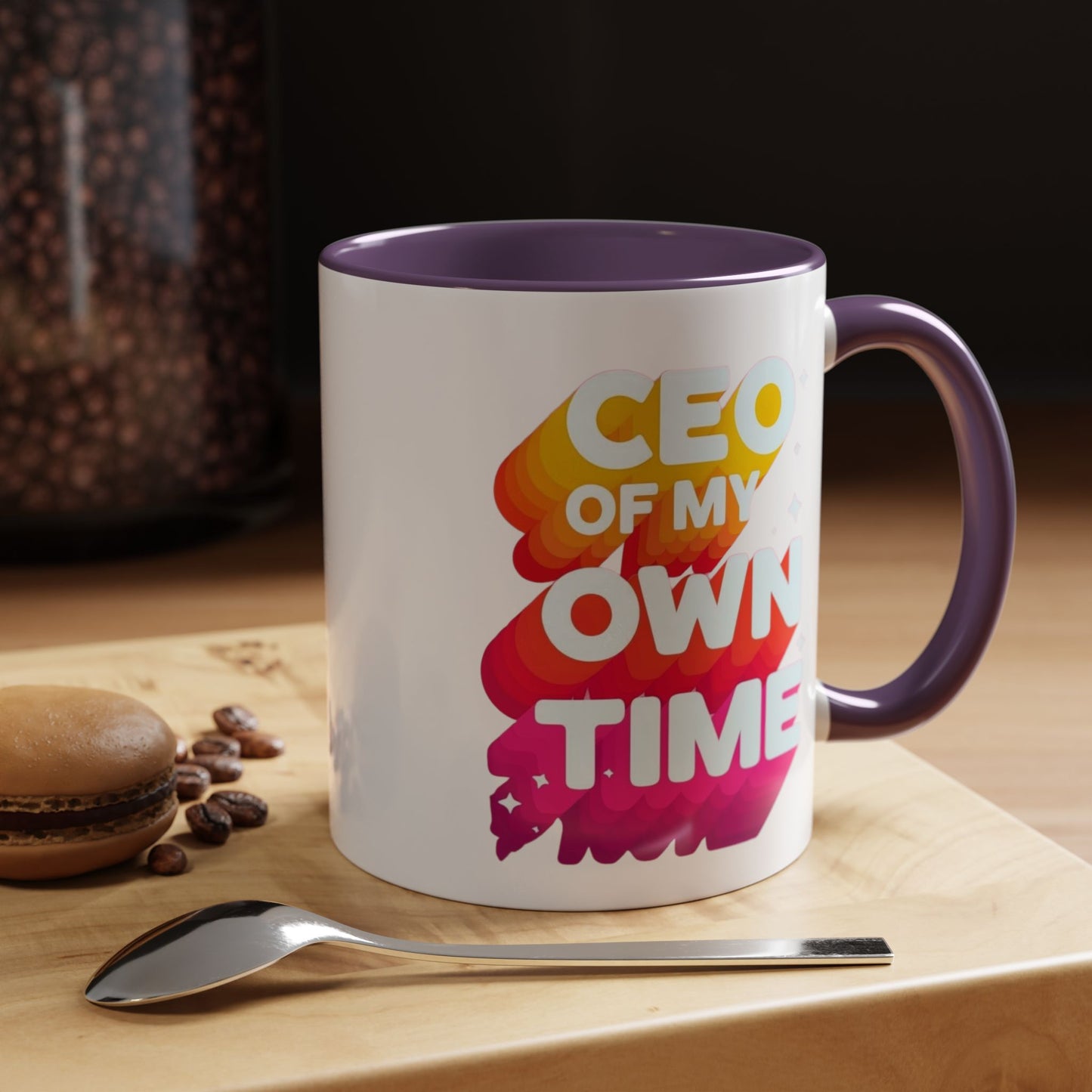 Personalize CEO of My Own Time Coffee Mug | Inspirational Accent Mug | Unique Gift for Entrepreneurs, Graduations, or Motivational Breaks, [...]