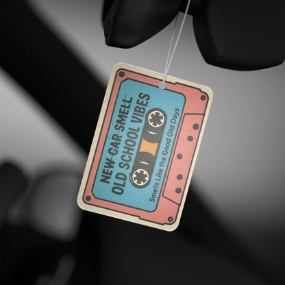 Car Air Freshener - Retro Cassette Tape Design 'Old School Vibes'