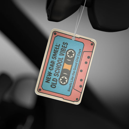 Car Air Freshener - Retro Cassette Tape Design 'Old School Vibes'