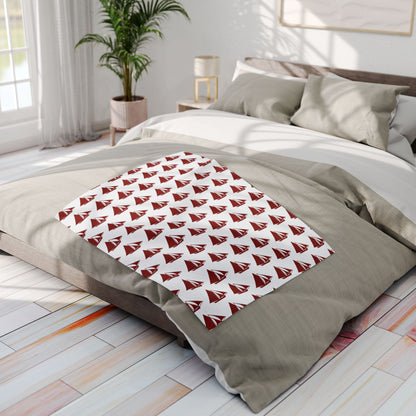 Fleece Blanket - Cozy Arctic Ocean Galway Hooker Design