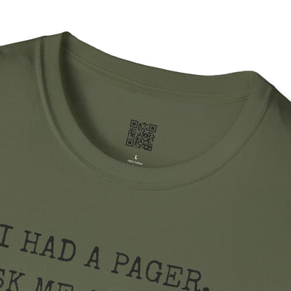 Vintage Pager Nostalgia T-Shirt 90s Style T-Shirt - Unisex, Fun Nostalgic Gift, Unisex Casual Wear, Perfect for Birthdays and Retro Parties
