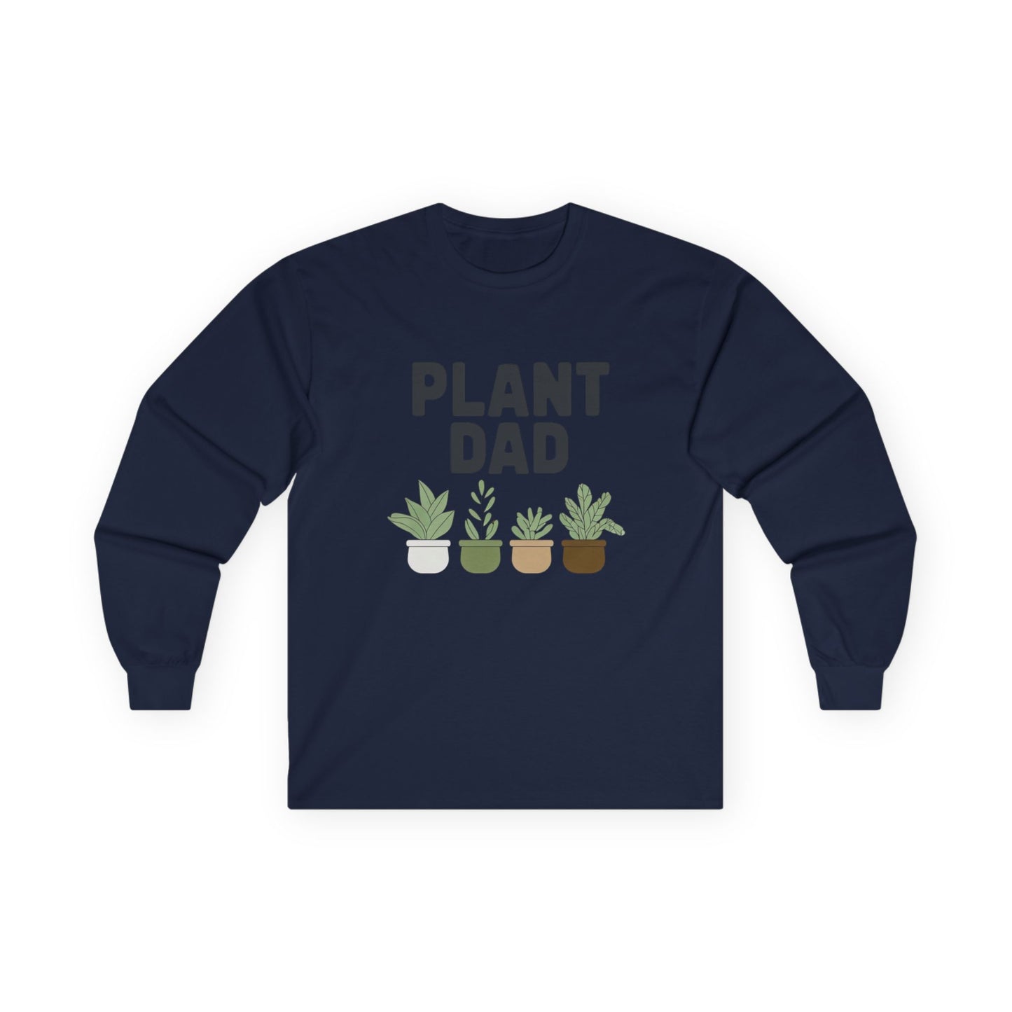 Personalize Plant Dad Long Sleeve Tee, Gift for Plant Lovers, Gardening Apparel, Unisex T-Shirt, Eco-Friendly Fashion, Birthday or Father's Day