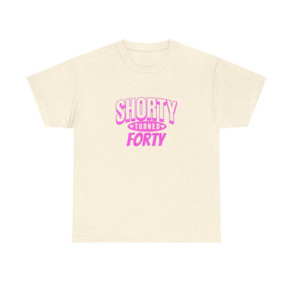 Personalized Shorty Forty Unisex Tee Unisex Birthday Celebration Tee - Shorty Turned Forty, Fun T-Shirt, Retro Gift, Milestone Birthday Apparel, Unique Party Wear