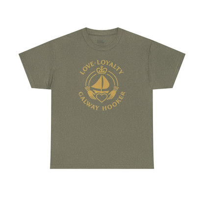 Unisex Heavy Cotton Tee Love and Loyalty, Ocean Lover Gift, Boating Apparel, Galway Hooker Tee, Ireland