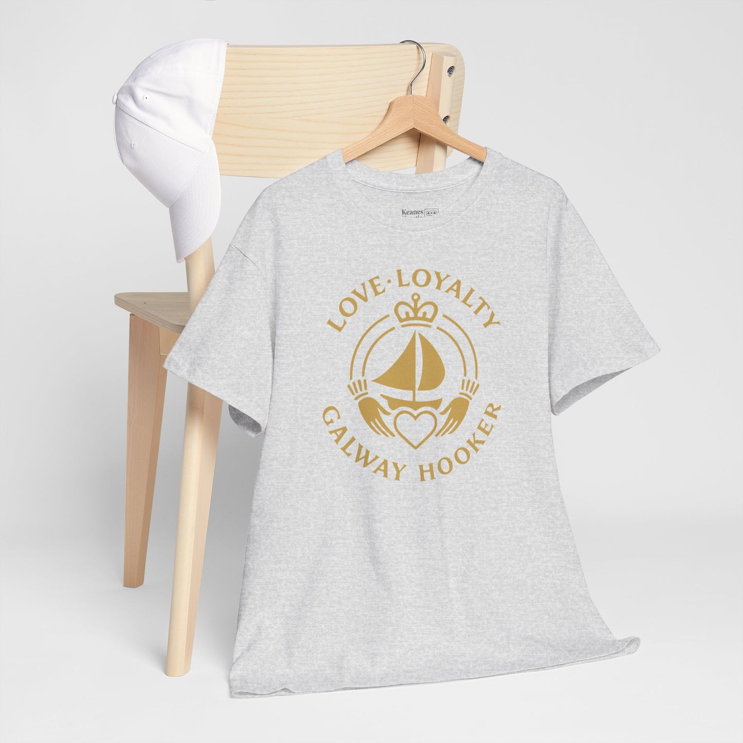 Unisex Heavy Cotton Tee Love and Loyalty, Ocean Lover Gift, Boating Apparel, Galway Hooker Tee, Ireland