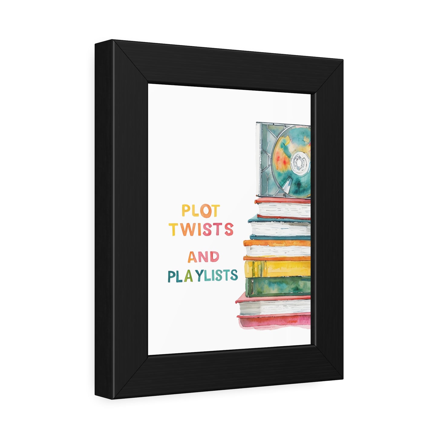 Literary Art Print, Book Lover Gift, Home Decor, Music Enthusiast Art, Playlists Wall Art, Cozy Reading Nook Decor