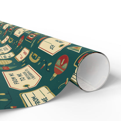 Festive Wrapping Paper – Holiday Gift Wrap, Seasonal Decor, Christmas, Birthday, Handmade Gift, Party Supplies