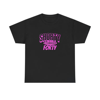 Personalized Shorty Forty Unisex Tee Unisex Birthday Celebration Tee - Shorty Turned Forty, Fun T-Shirt, Retro Gift, Milestone Birthday Apparel, Unique Party Wear