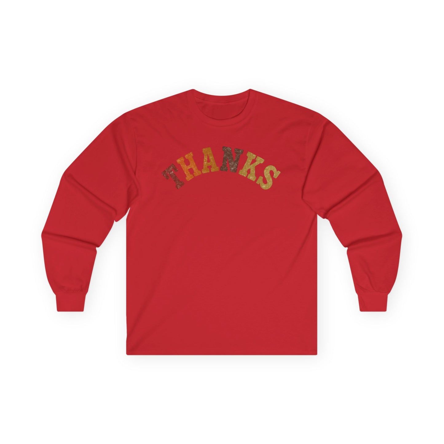 "THANKS" Fall-Inspired Long Sleeve Tee - Grateful Vibes for Every Season