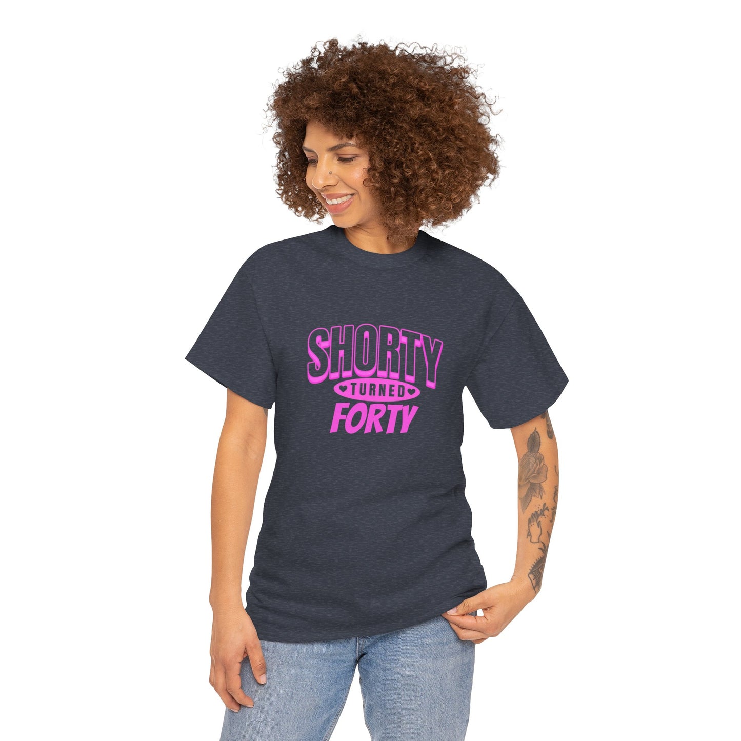 Personalized Shorty Forty Unisex Tee Unisex Birthday Celebration Tee - Shorty Turned Forty, Fun T-Shirt, Retro Gift, Milestone Birthday Apparel, Unique Party Wear