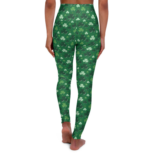St. Patrick's Day Shamrock High Waisted Yoga Leggings