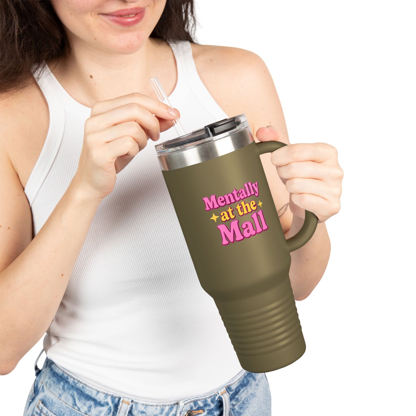 Travel Mug - Mentally at the Mall Sip and Daydream Insulated Travel Mug, 40oz