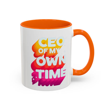 Personalize CEO of My Own Time Coffee Mug | Inspirational Accent Mug | Unique Gift for Entrepreneurs, Graduations, or Motivational Breaks, [...]