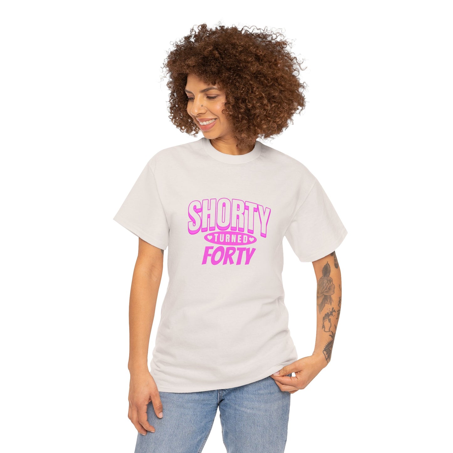 Personalized Shorty Forty Unisex Tee Unisex Birthday Celebration Tee - Shorty Turned Forty, Fun T-Shirt, Retro Gift, Milestone Birthday Apparel, Unique Party Wear