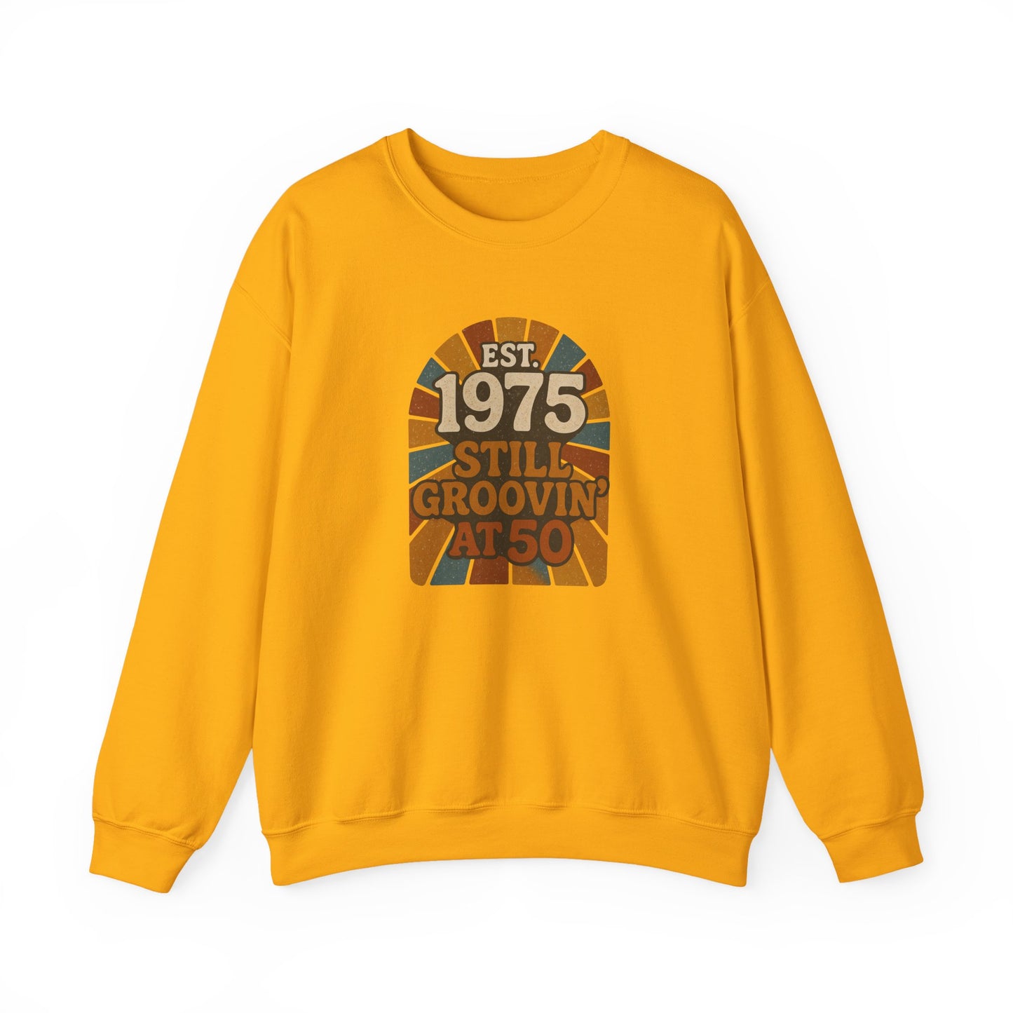 Vintage 1975 Crewneck Sweatshirt, Birthday Gift, Milestone Celebration, Cozy Style, Retro Sweatshirt
