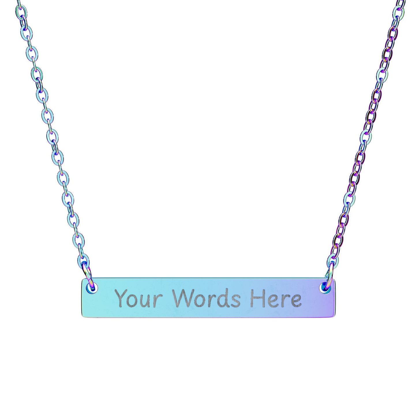 Personalized Horizontal Bar Necklace, Custom Engraved Jewelry, Meaningful Gift, Everyday Wear, Unique Keepsake