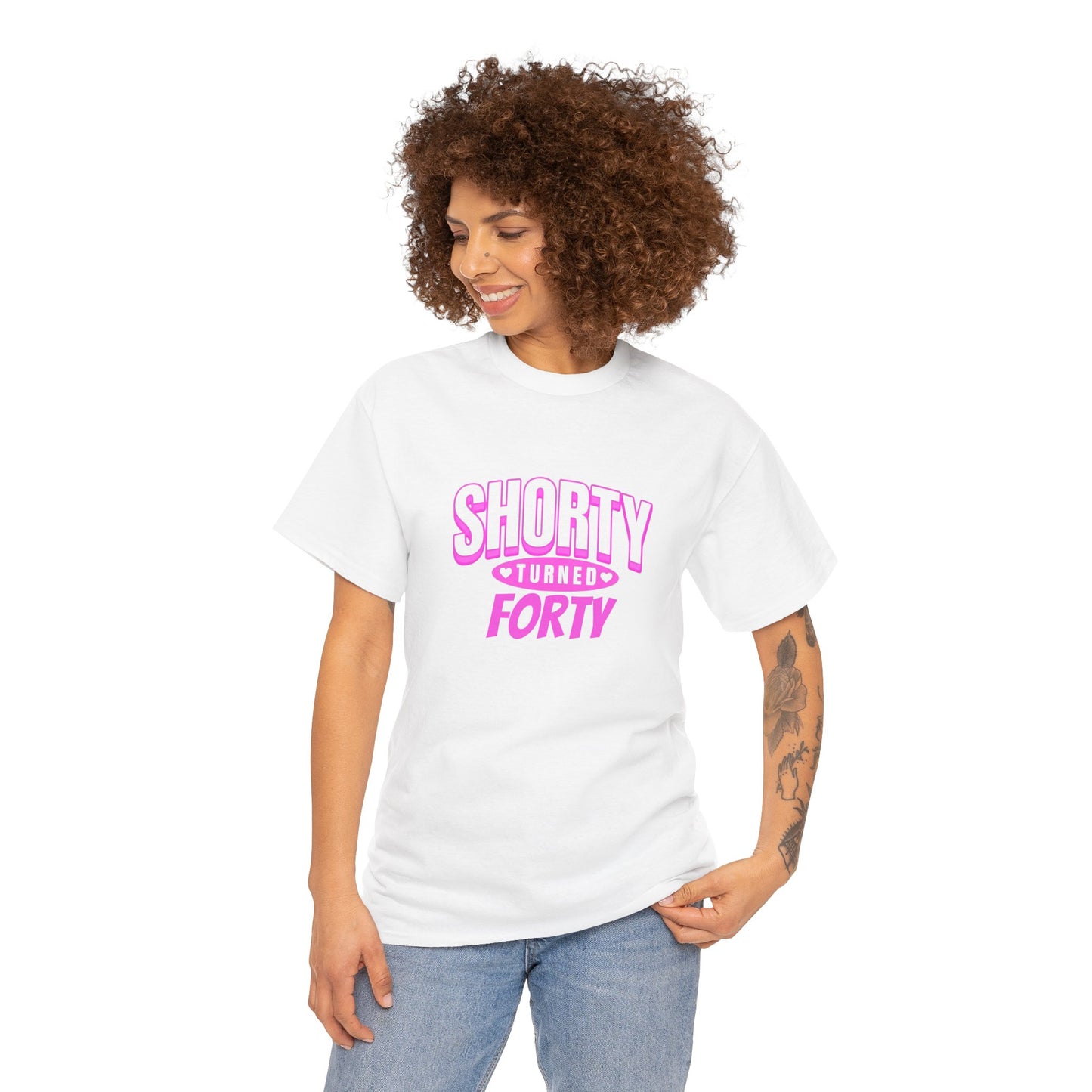 Personalized Shorty Forty Unisex Tee Unisex Birthday Celebration Tee - Shorty Turned Forty, Fun T-Shirt, Retro Gift, Milestone Birthday Apparel, Unique Party Wear