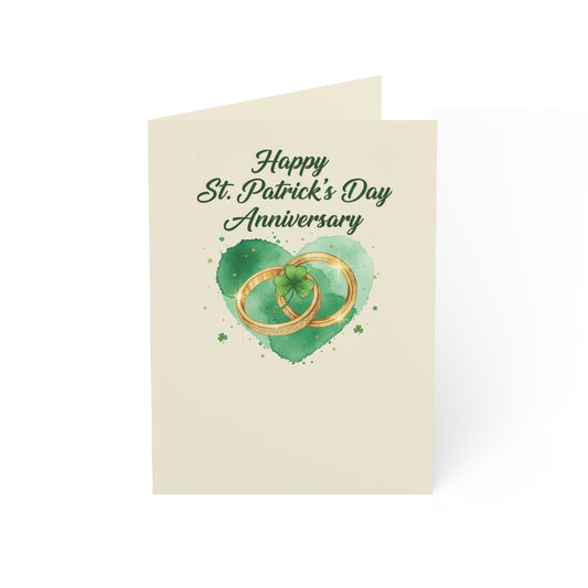 St. Patrick’s Day Wedding Anniversary Card — Personalized Couple Greeting Card