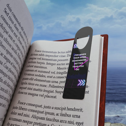 Neon Retro Bookmark - Funny Memory Loss Reminder Perfect for Book Lovers, Teachers, and Students; Gifts for Readers, Bookmarks, Reading Accessories