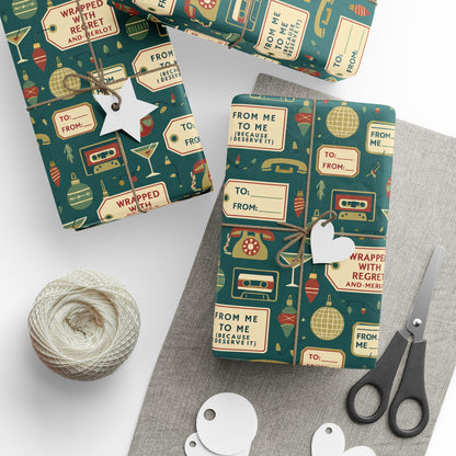 Festive Wrapping Paper – Holiday Gift Wrap, Seasonal Decor, Christmas, Birthday, Handmade Gift, Party Supplies